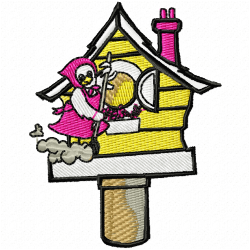 Bird Houses Embroidery Design 3 Bird Houses Embroidery Design 3